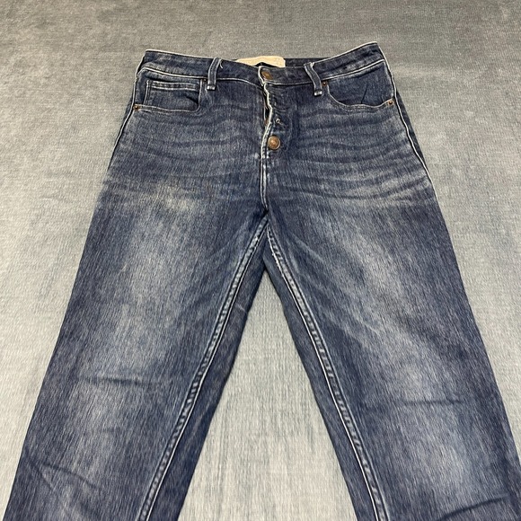 Abercrombie & Fitch Ankle Jeans Womens 4/27 Blue Denim Cotton High Rise Raw Hem - Picture 10 of 15